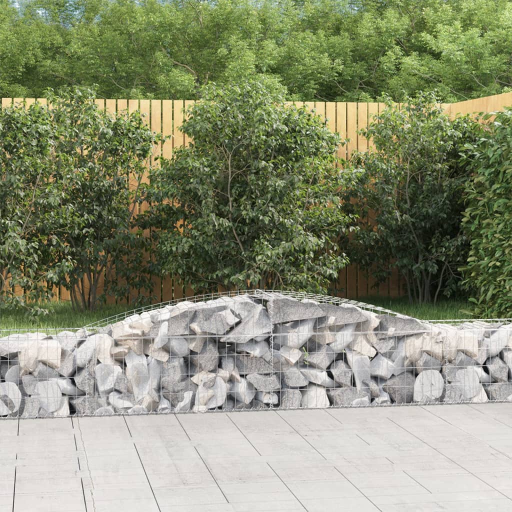 Cestas De Gaviones 5 Uds Forma De Arco Hierro 400x50x40/60 Cm_1