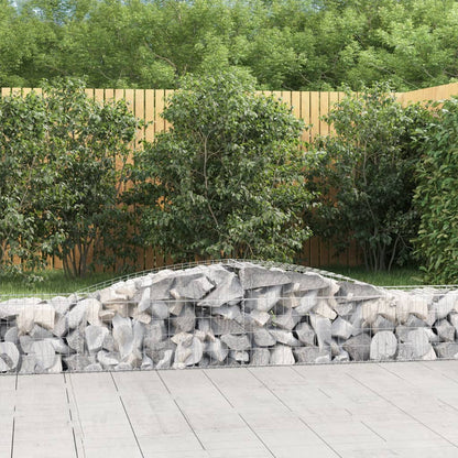 Cestas De Gaviones 10 Uds Forma De Arco Hierro 400x50x40/60 Cm_1