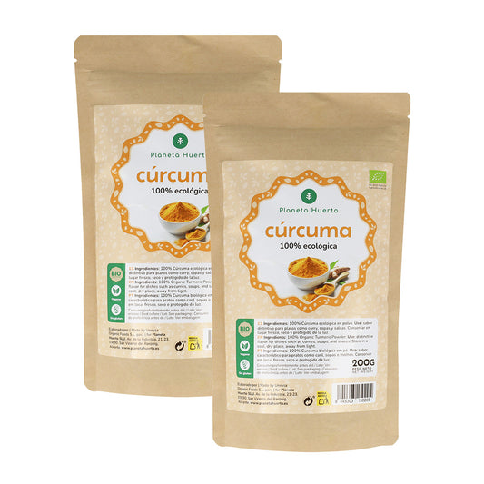 Embalagem de 2 Cúrcuma em pó ECO Planeta Huerto 200 g