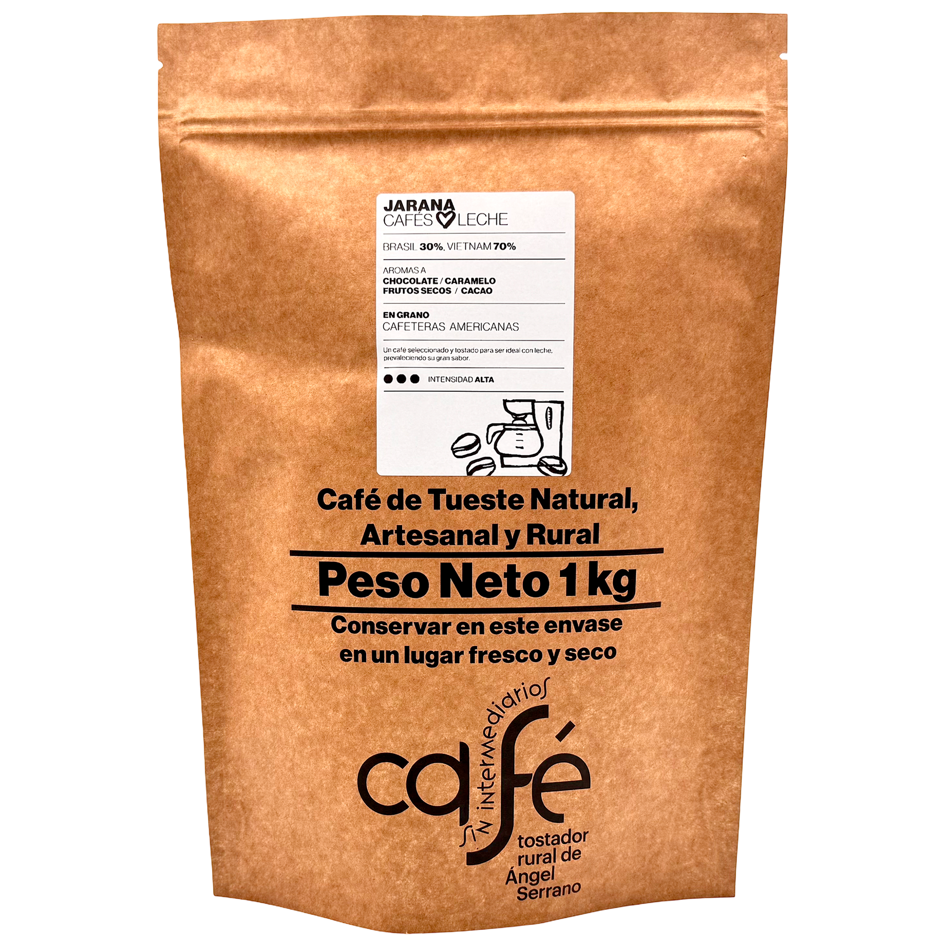 Cafe Sin Intermediarios Café Vietnam Jarana En Grano Para Americana 1 Kg_0
