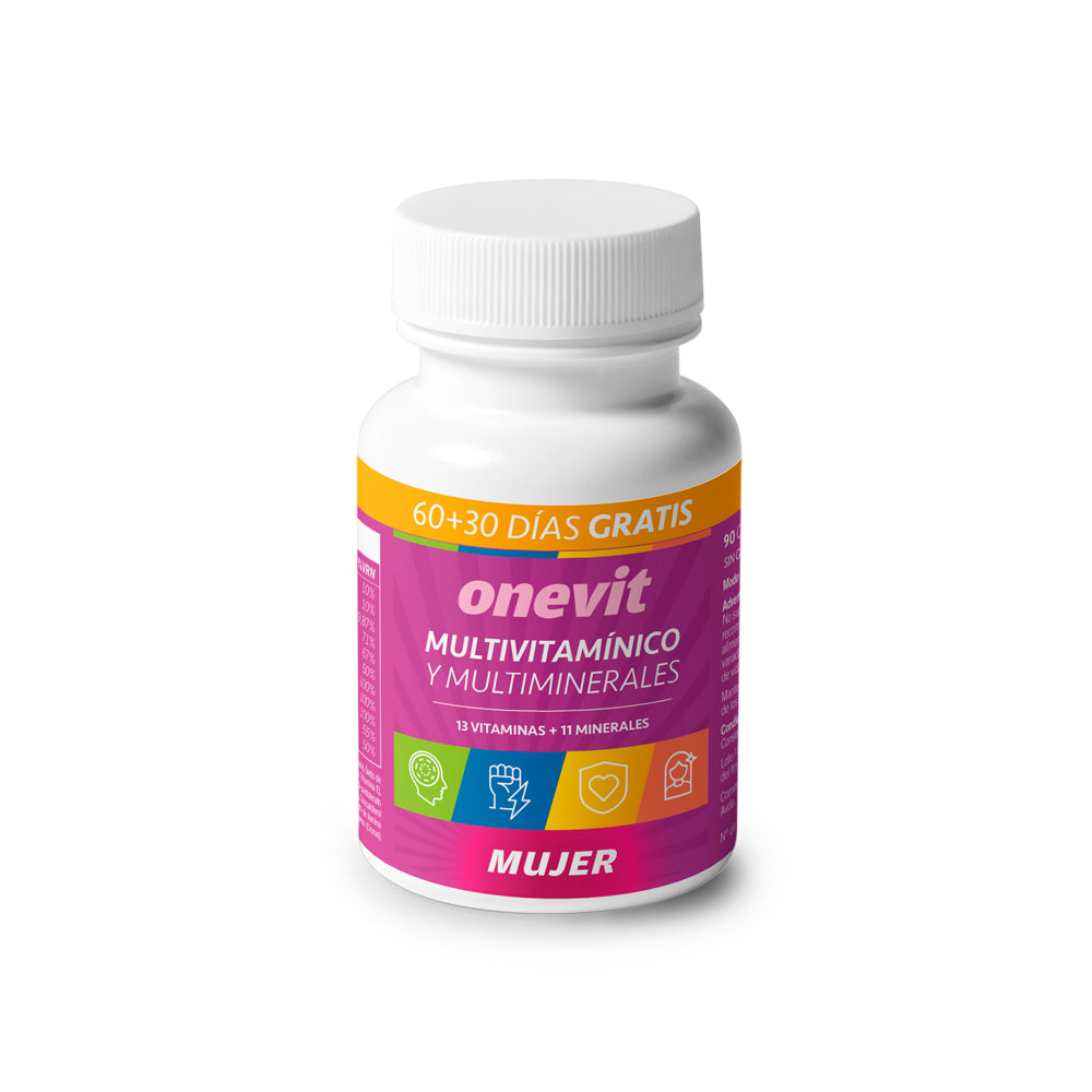 Onevit Multivitamínico e Multimineral para Mulher Formato Económico 90 cápsulas.