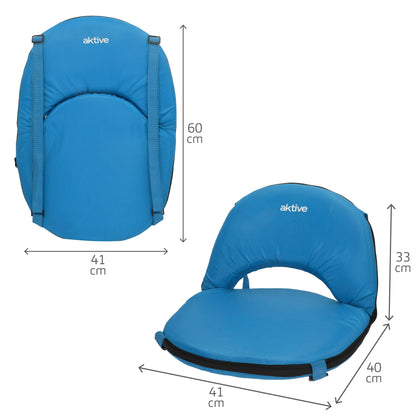 Aktive Pack 2 Asientos Plegables 64x24x5,5 Cm Azul Con Respaldo Ajustable_3