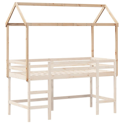 Techo De Cama Infantil Madera Maciza Pino 207x95,5x159 Cm_2