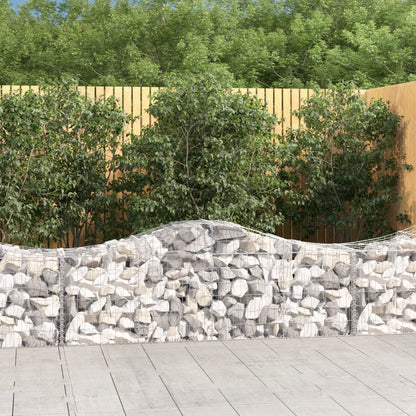 Cestas De Gaviones 8 Uds Forma De Arco Hierro 200x50x60/80 Cm_1