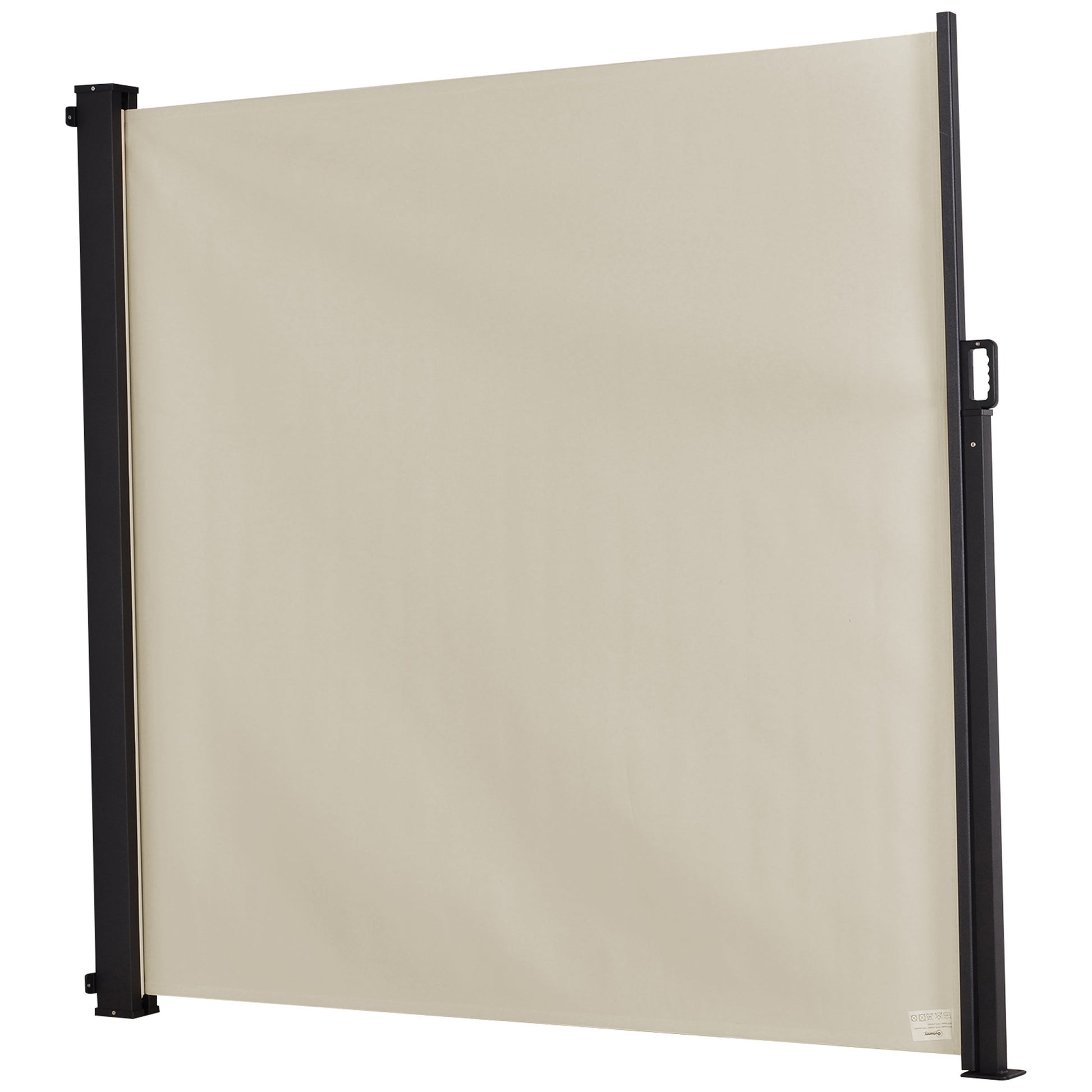 Outsunny Toldo Lateral Retráctil Exterior Espacio Personal 350x180cm Beige_0