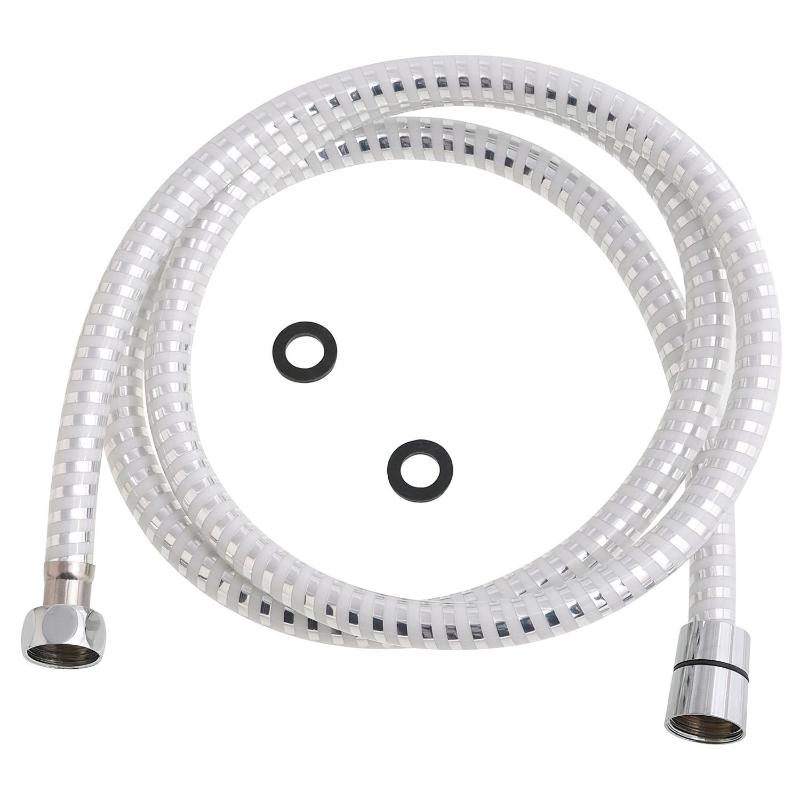 Flexo Ducha Pvc Blanco/plata 1,50 Metros_0