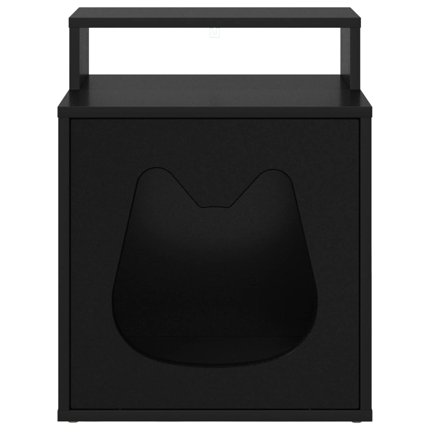 Casa Para Gatos Negro 42,5 X 40 X 53,5 Cm Madera De Ingeniería_4
