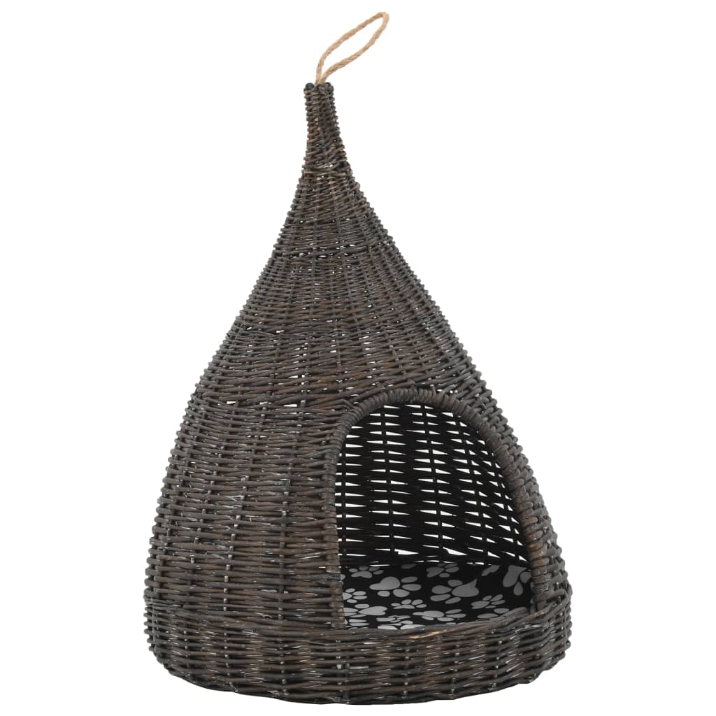 Casa Para Gatos Con Cojín Forma Tipi Sauce Natural Gris 40x60cm_0
