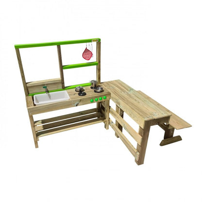 Cocinita Infantil De Madera Para Exterior Masgames Spicy Delicious._0