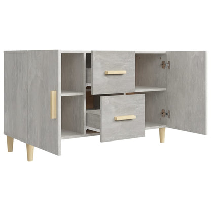 Aparador De Madera De Ingeniería Gris Hormigón 100x36x60 Cm / Vetonek_5