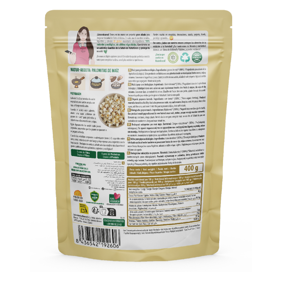 Milho para Pipocas Biológico NaturGreen 400 g