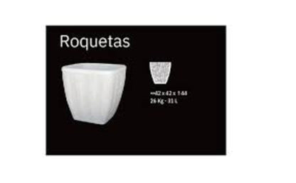 Jardinera De Granito Roquetas. 42 cm de ancho y 44 cm de alto. Peso: 26 kilos. Capacidad: 31 litros_1