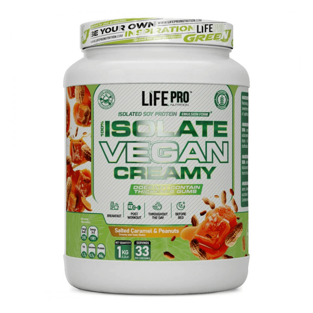 100% Isolate Vegan Creamy - 1kg - Salted Peanut Caramel - Proteína Vegetal - Lifepro_0