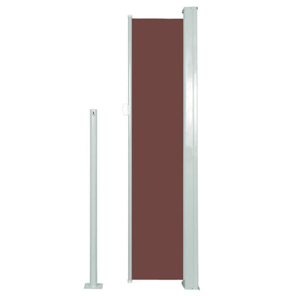 Vidaxl Toldo Lateral Retráctil De Jardín Marrón 140x300 Cm_3