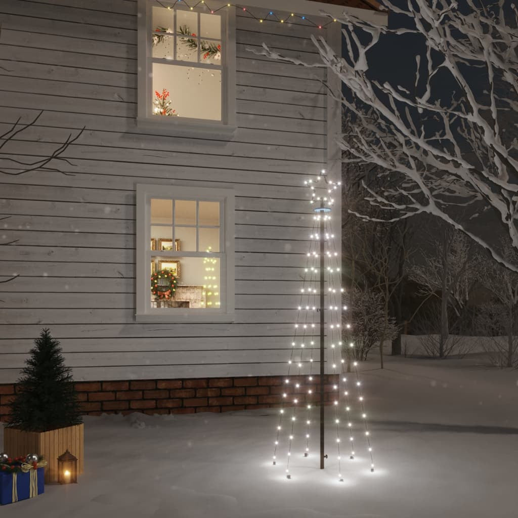 Vidaxl Árbol De Navidad Con Pincho 108 Led Blanco Frío 180 Cm_1