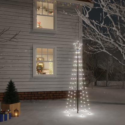 Vidaxl Árbol De Navidad Con Pincho 108 Led Blanco Frío 180 Cm_1