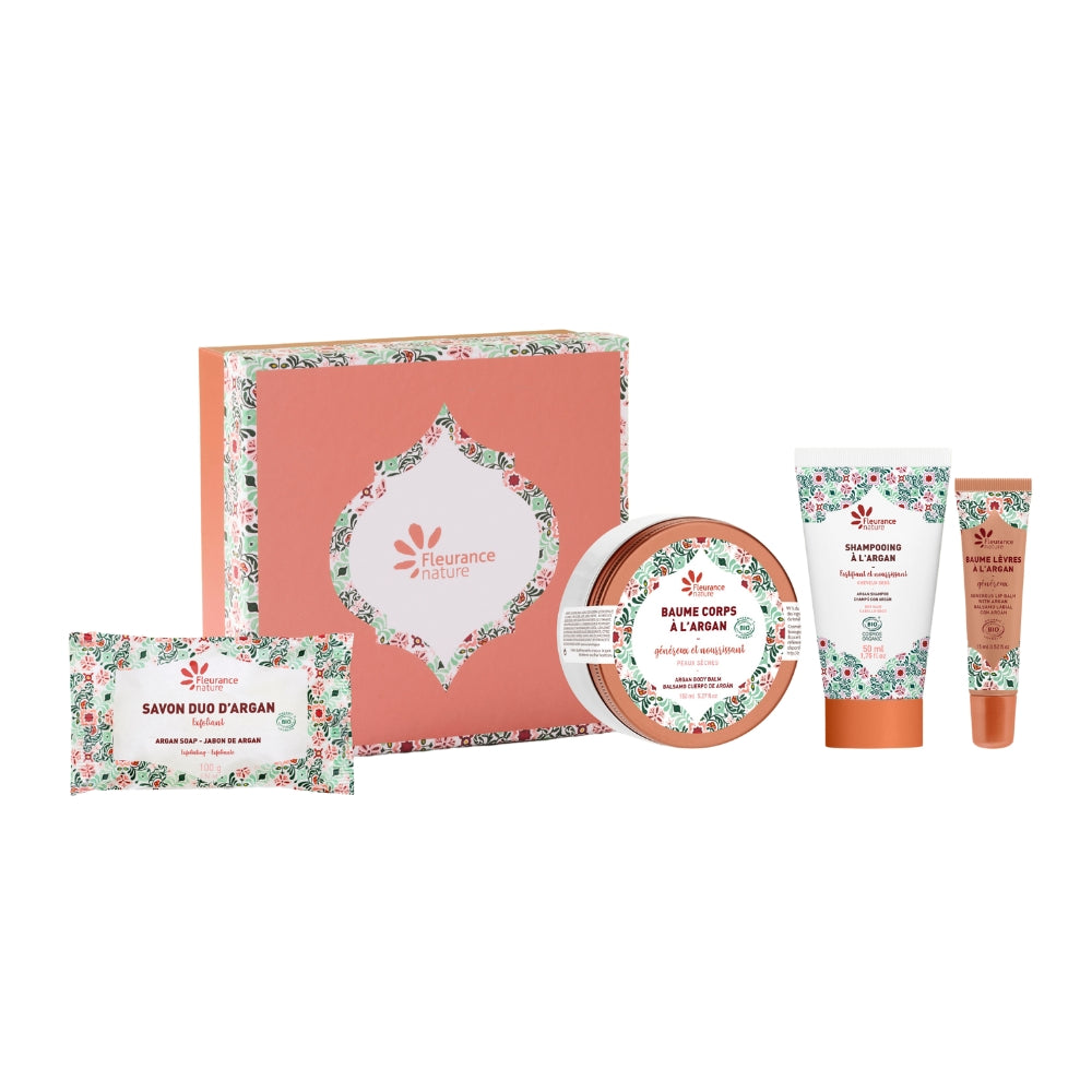 Cofre Secretos De Argán (bálsamo Corporal 150ml - Bálsamo Labial 15ml - Champú 50ml - Jabón Exfoliante 100g)_1