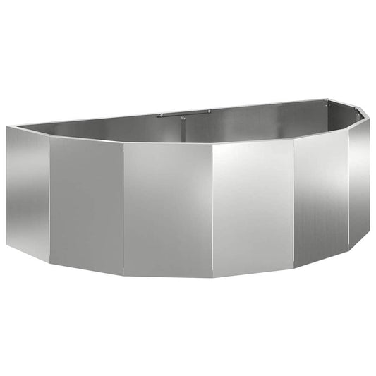 Jardinera Plateado 120 X 60 X 35 Cm Acero Galvanizado_0