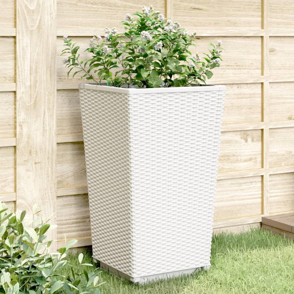 Jardineras 2 Unidades Pp Blanco 32,5x32,5x57 Cm_1