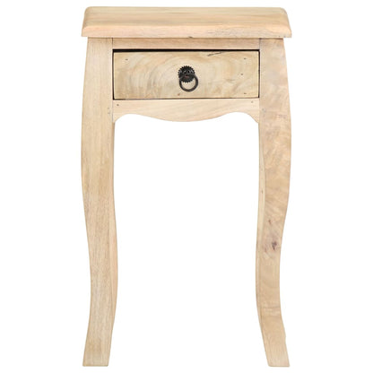 Mesita De Noche De Madera Maciza De Mango 28x28x46 Cm_0