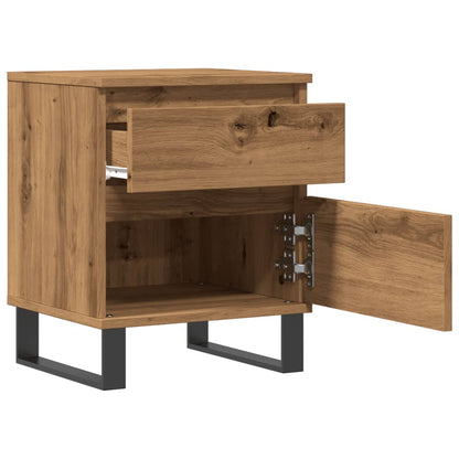 Mesita De Noche Madera De Ingeniería Roble Artisian 40x35x50 Cm_3