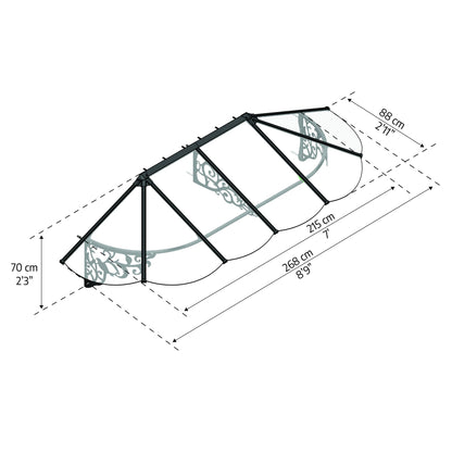Canopy de porta Lírio 88x268 cm Canopia