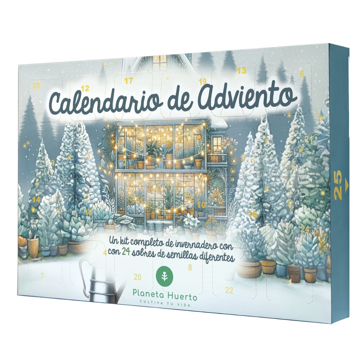 Calendário do Advento de Sementes com Mini Estufa Planeta Huerto
