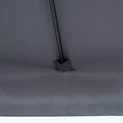 Outsunny Sombrilla Rectangular 230x130x249 Cm Con Manivela Protección Uv Gris_4