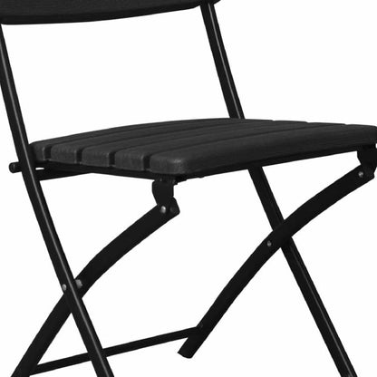Pack 2 Sillas Plegables Efecto Madera Negro 55x46x81cm 7house_3