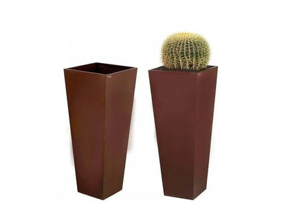 Jardinera Alta Acero Corten / Unidad / 40x40x100 Cm / Pirámide_0