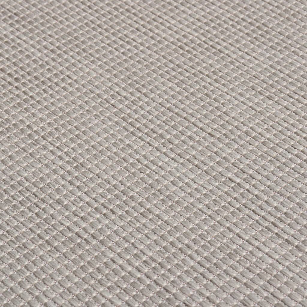 Vidaxl Alfombra De Exterior De Tejido Plano Gris Taupe 80x150 Cm_4