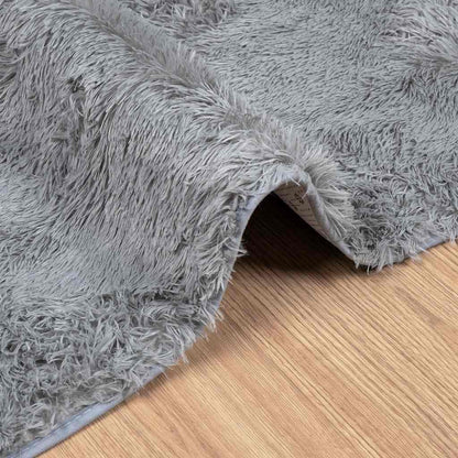 Vidaxl Alfombra De Pelo Largo Navarra Gris Claro 160x160 Cm Poliéster_4