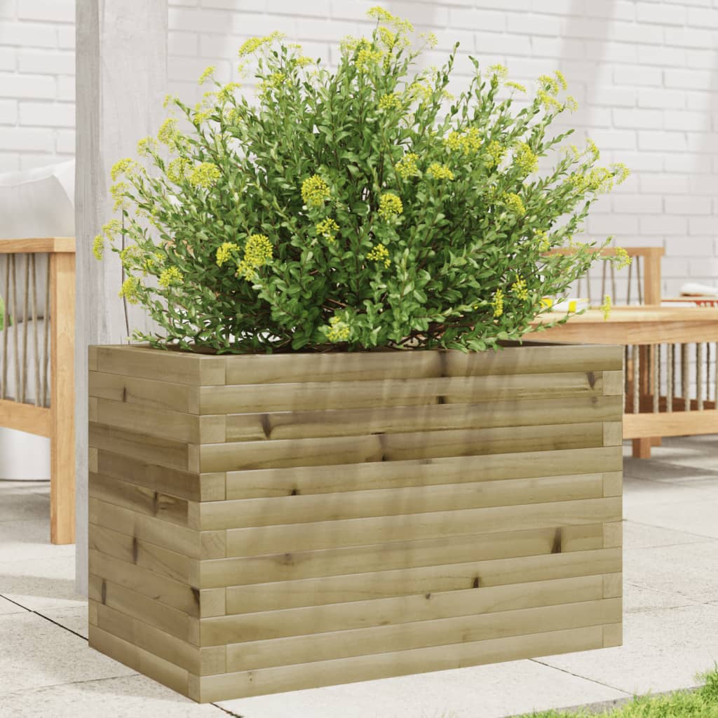 Jardinera De Madera De Pino Impregnada 70x40x45,5 Cm_1