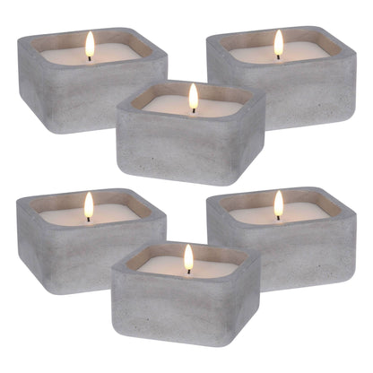 Well Home - Pack 6 Velas Led Cuadrarda Gris_0