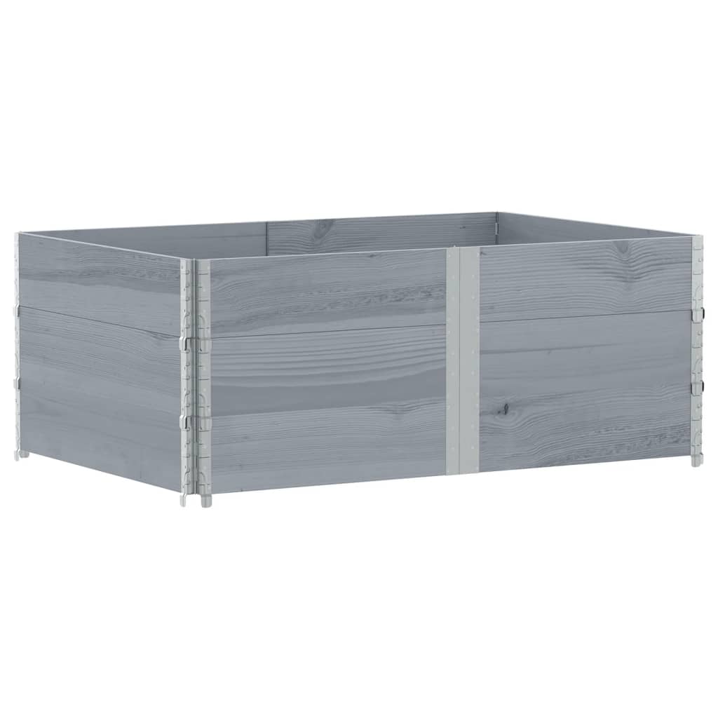 Jardinera De Madera Maciza De Pino Gris 150x100 Cm_4