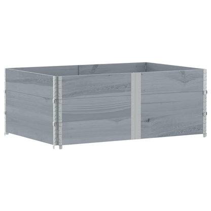 Jardinera De Madera Maciza De Pino Gris 150x100 Cm_4