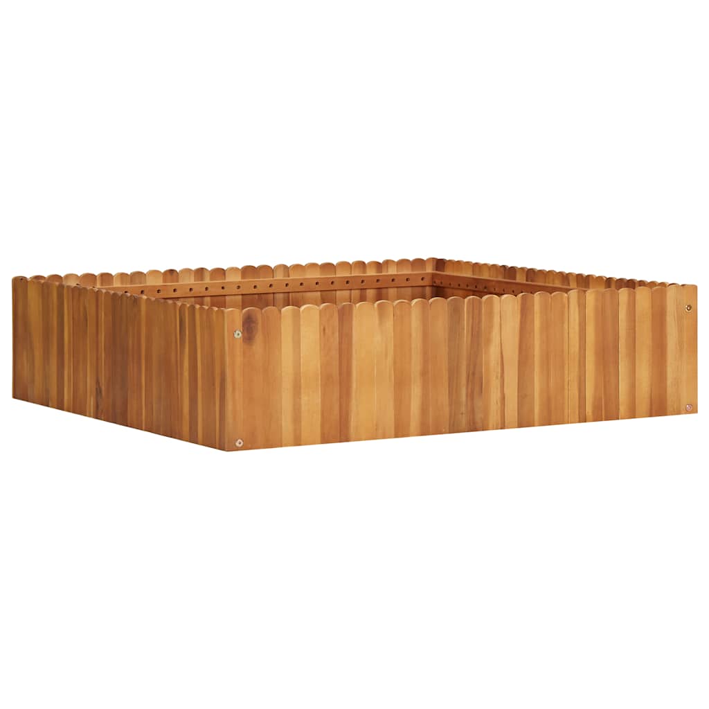 Arriate De Madera Maciza De Acacia 100x100x25 Cm_1