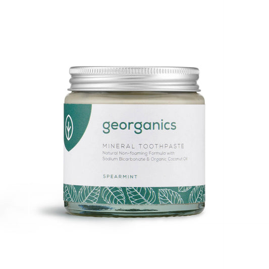 Pasta de dentes natural de hortelã-pimenta e coco Georganics 120 ml