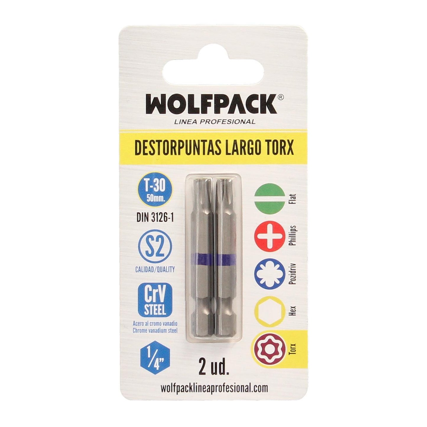 Puntas Largas Destornillador Torx T30 (2 Piezas). Acero S2 Al Cromo Vanadio. Puntas Hexagonales, Destorpuntas,_2