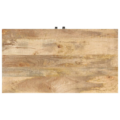 Mesa De Centro De Madera Maciza De Mango 90x50x35 Cm_4
