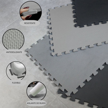 Jowy Tatami Puzzle 1cm 60x60cm – Pack 4 Uds (t60-4) Gris_3