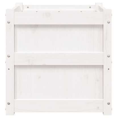 Jardinera Madera Maciza De Pino Blanco 50x50x50 Cm_5