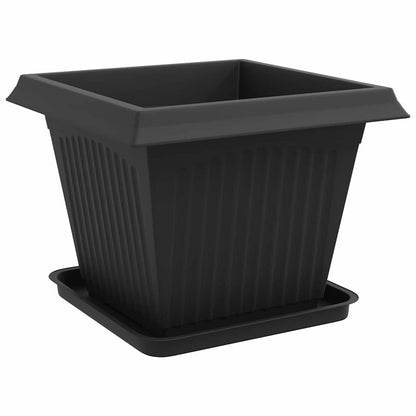 Macetas 24 Uds. Negro Plástico_4