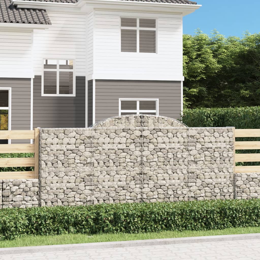 Cestas De Gaviones 9 Uds Forma De Arco Hierro 300x50x140/160 Cm_1