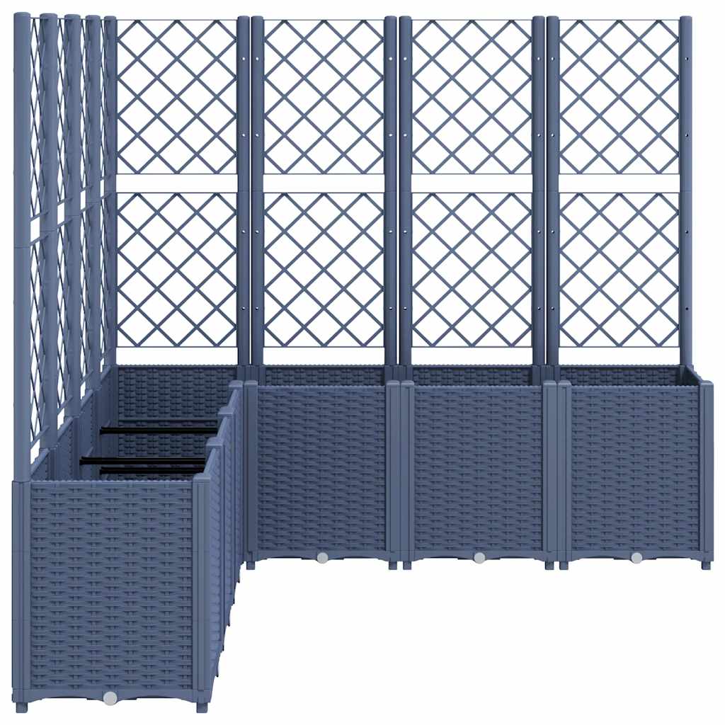 Jardinera Con Enrejado Pp Azul Gris 160x160x140 Cm_3