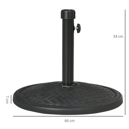 Outsunny Base De Sombrilla De Hormigón 14 Kg Para Mástil De Ø32-38 Mm Ø46x34 Cm_2