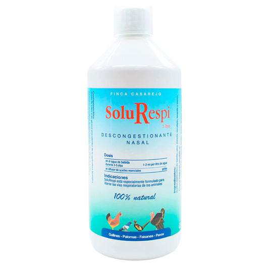 SoluRespi 1L - Solución líquida mentolada para gallinas - Apoyo nutricional en el resfriado de las aves - 100% natural_0