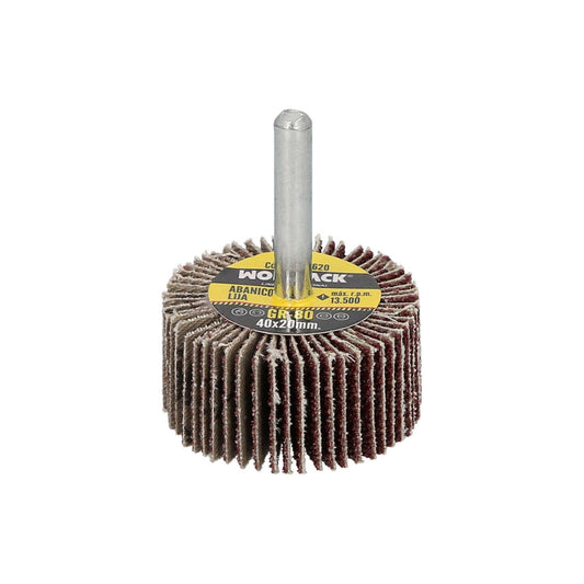 Abanico Lija Grano 80 Medida Ø 40 X 20 Mm. Disco Abrasivo Laminas, Ruedas Mil Hojas, Ruedas Abrasivas,lijado,desbaste,pulir_0