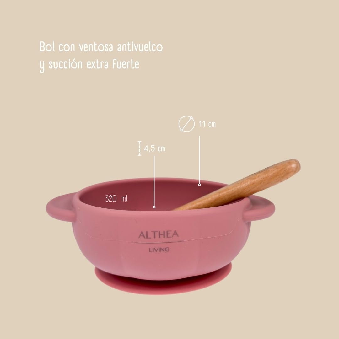 Vajilla De Silicona Orgánica - 8 Piezas - Rosa Profundo._3