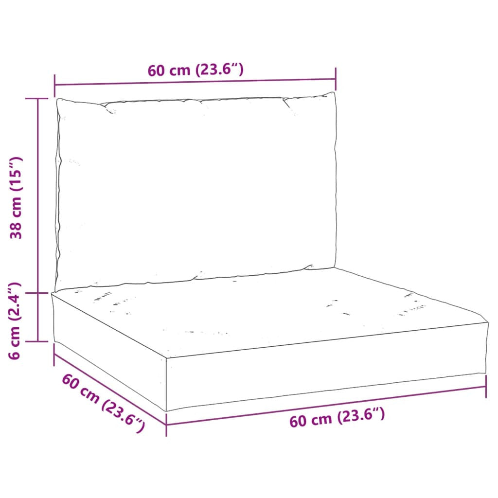 Vidaxl Cojines Para Palés 2 Unidades Tela Oxford Blanco Crema_2